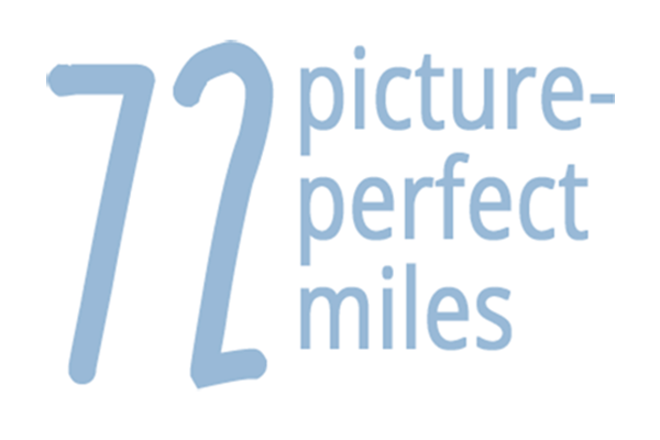 Text graphic saying 72 picture-perfect milles